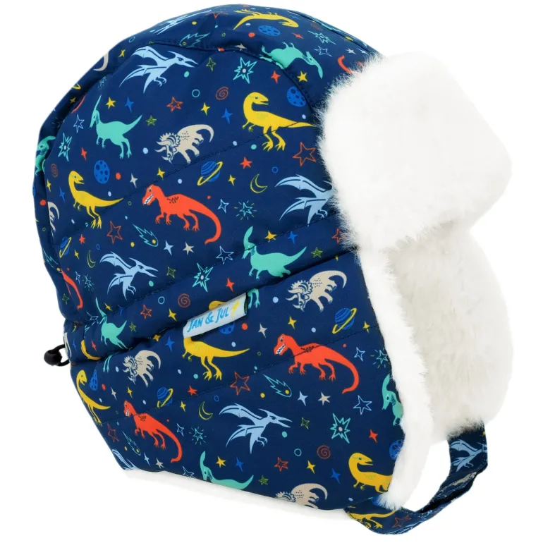 Kids Insulated Winter Hats | Space Dinos