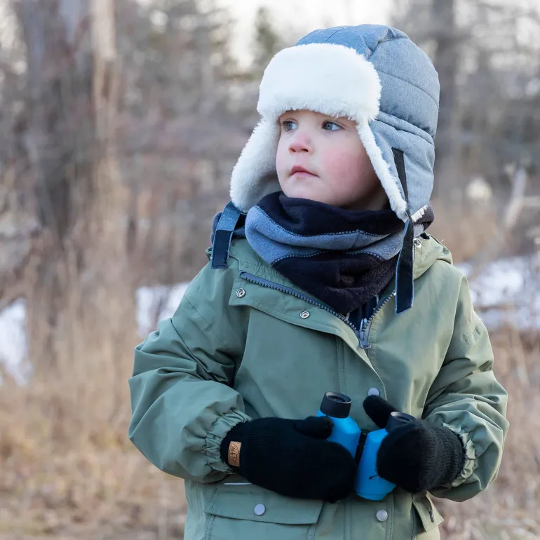 Kids Knit Mittens | Black