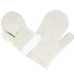 Kids Knit Mittens | Cream