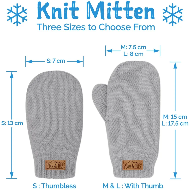 Kids Knit Mittens | Dark Grey
