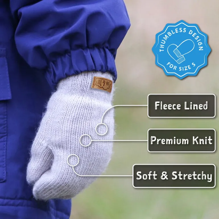 Kids Knit Mittens | Dusty Pink