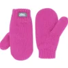 Kids Knit Mittens | Hot Pink