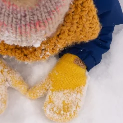 Kids Knit Mittens | Hot Pink