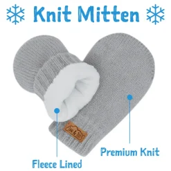 Kids Knit Mittens | Light Pink