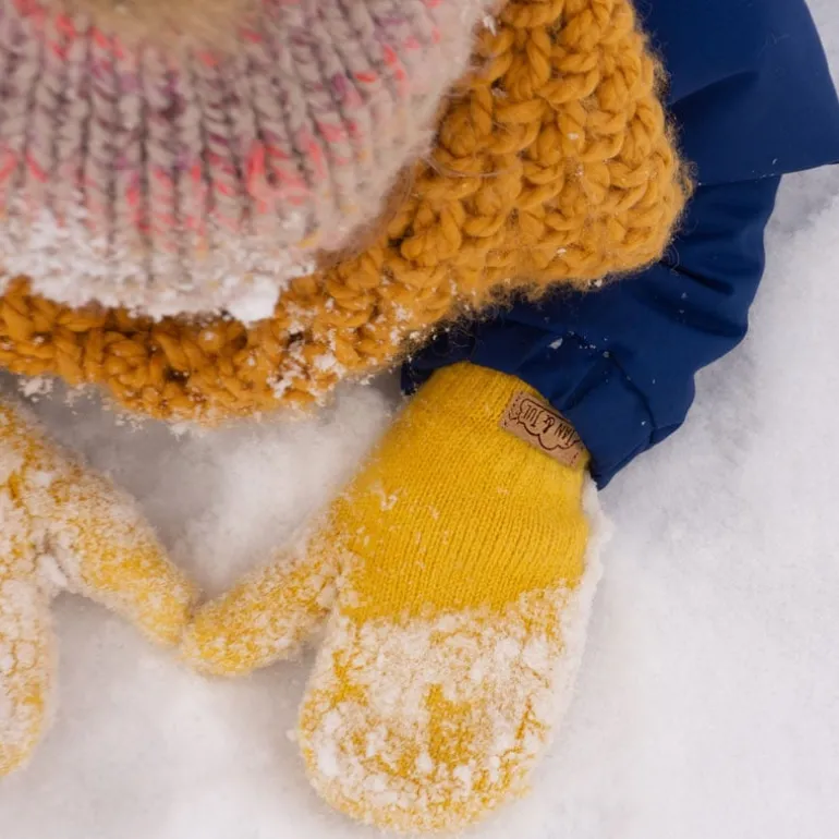Kids Knit Mittens | Light Pink