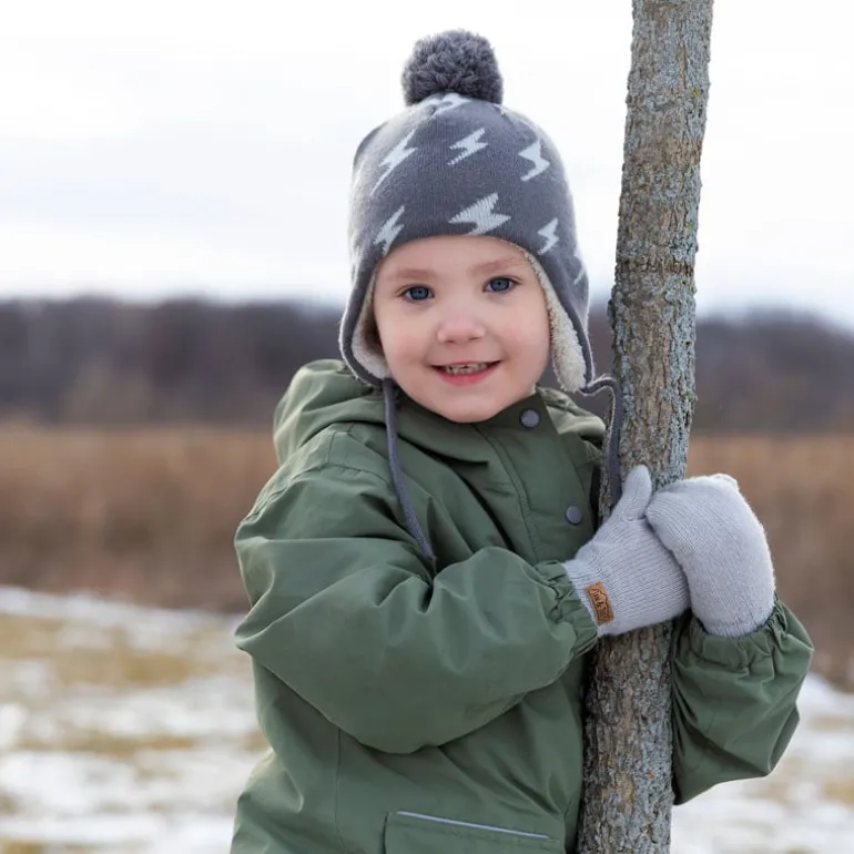 Kids Knit Mittens | Red