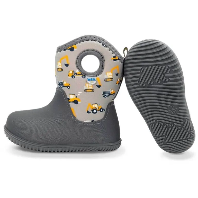 Kids Lite Waterproof Boots | Grey Construction