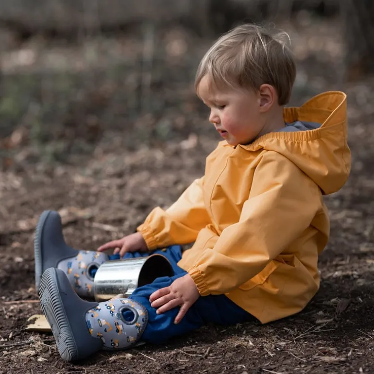 Kids Lite Waterproof Boots | Grey Construction
