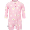 Kids One Piece UV Sun Suit | Pink Daisy