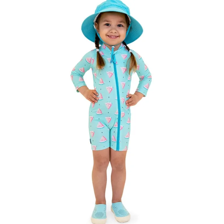 Kids One Piece UV Sun Suit | Watermelon