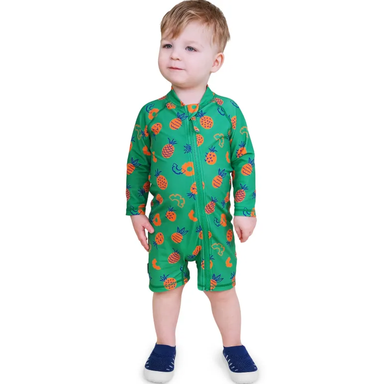 Kids One Piece UV Sun Suit | Pineapple Party