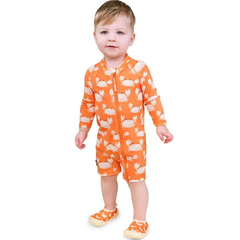 Kids One Piece UV Sun Suit | Crabby Crab
