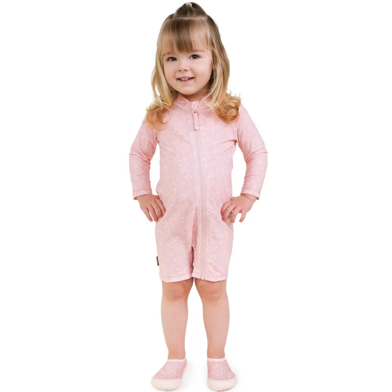 Kids One Piece UV Sun Suit | Pink Prairie