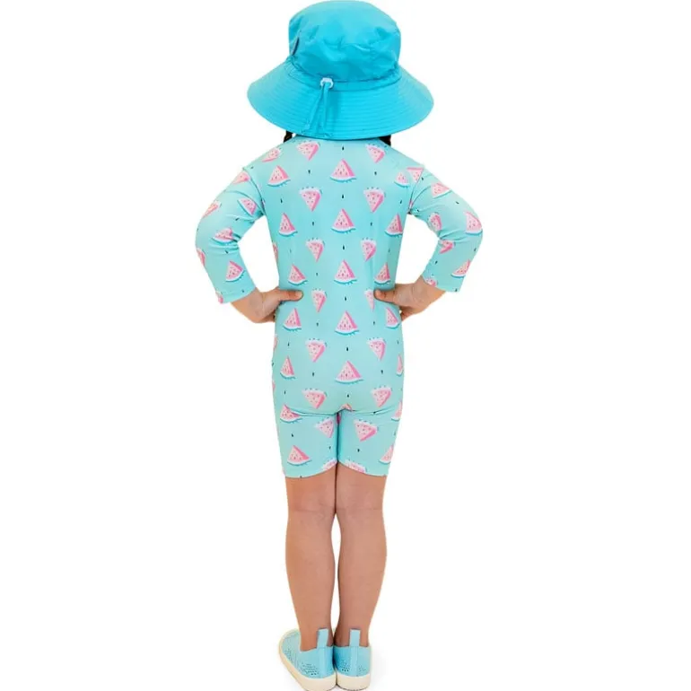 Kids One Piece UV Sun Suit | Watermelon