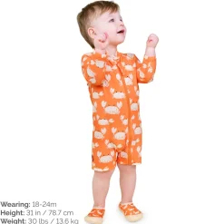 Kids One Piece UV Sun Suit | Crabby Crab