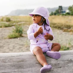 Kids One Piece UV Sun Suit | Lavender Ice Cream