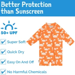 Kids One Piece UV Sun Suit | Crabby Crab
