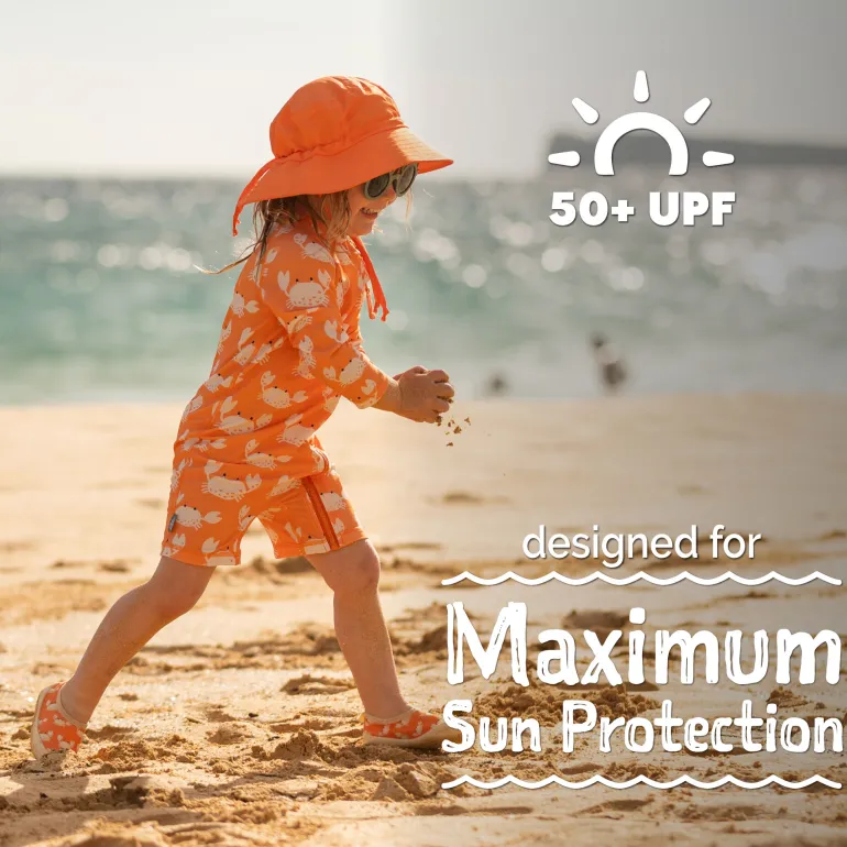 Kids One Piece UV Sun Suit | Crabby Crab