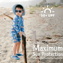 Kids One Piece UV Sun Suit | Dino Buddies