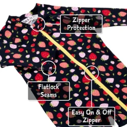 Kids One Piece UV Sun Suit | Strawberry