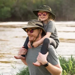 Kids Packable Hiking Hats | Army Green