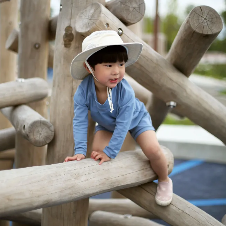 Kids Packable Hiking Hats | Beige
