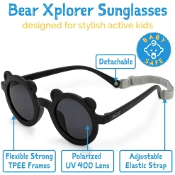 Kids Polarized Bear Sunglasses | Black