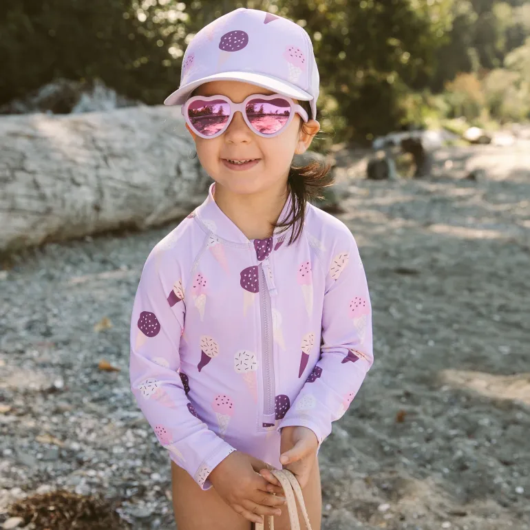 Kids Polarized Heart Sunglasses | Lavender