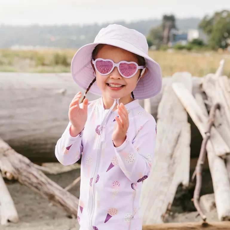 Kids Polarized Heart Sunglasses | Lavender