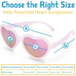 Kids Polarized Heart Sunglasses | Frosty Lavender