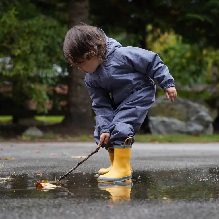 Kids Rubber Rain Boots | Yellow