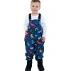 Kids Single Layer Rain Overalls | Space Dinos