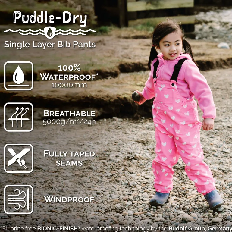 Kids Single Layer Rain Overalls | Prairie Flowers