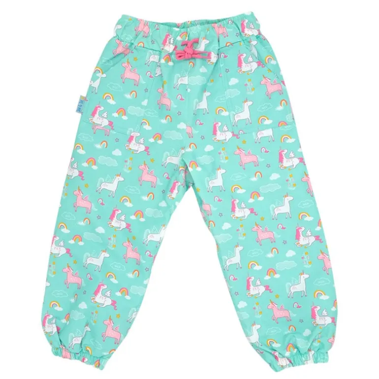 Kids Single Layer Rain Pants | Unicorn