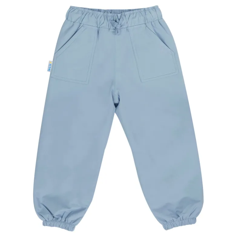 Kids Single Layer Rain Pants | Dusty Blue