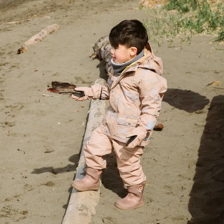 Kids Single Layer Rain Pants | Soft Brown