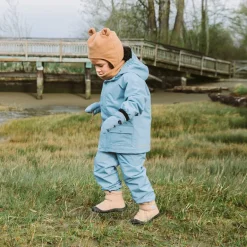Kids Single Layer Rain Pants | Dusty Blue