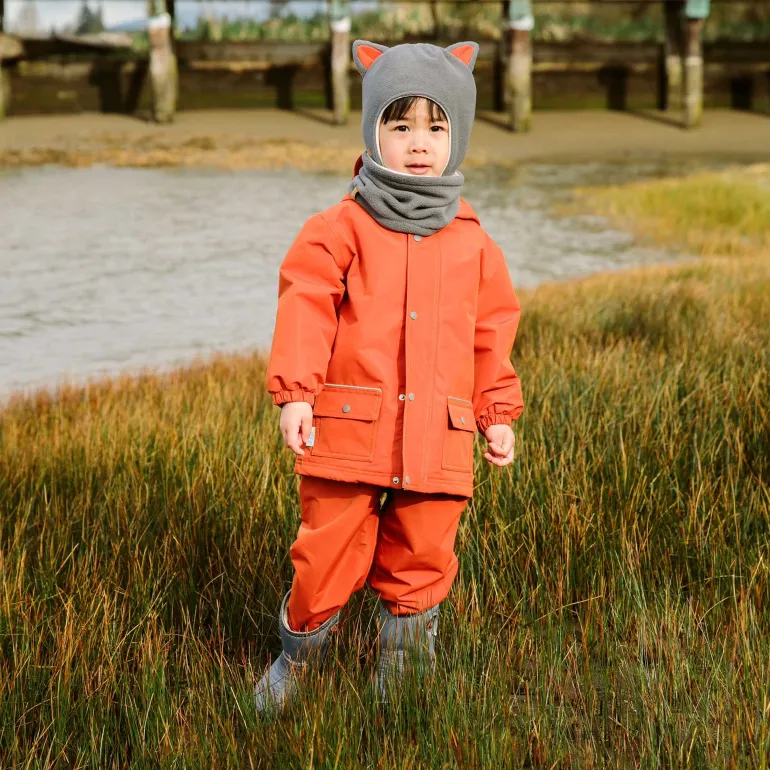Kids Single Layer Rain Pants | Terracotta