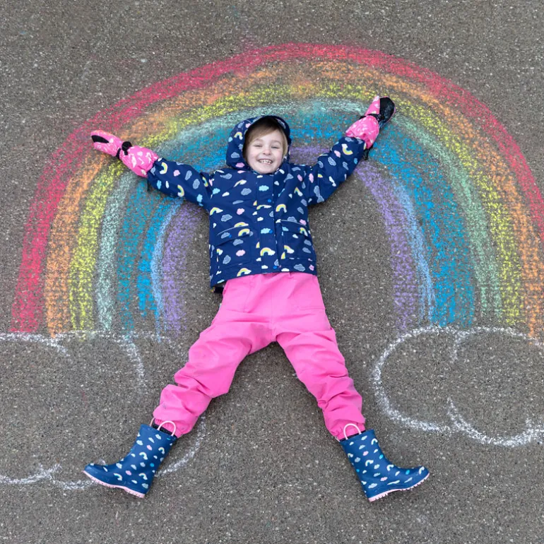 Kids Single Layer Rain Pants | Watermelon Pink