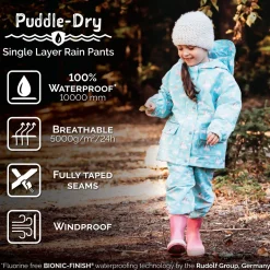 Kids Single Layer Rain Pants | Constellations