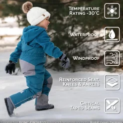 Kids Snow Overalls | Deep Blue