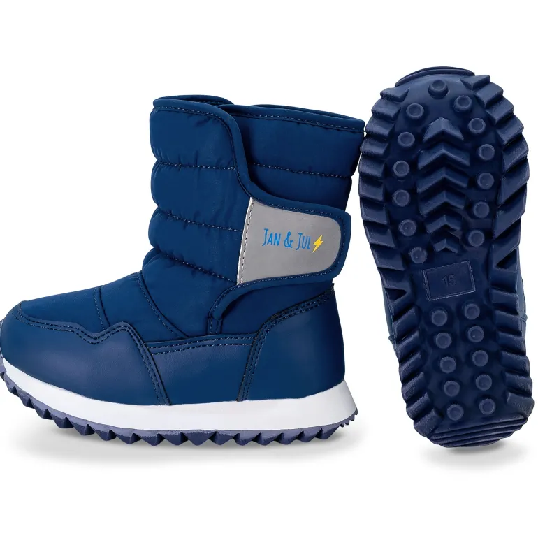 Kids Tall Puffy Winter Boots | Navy