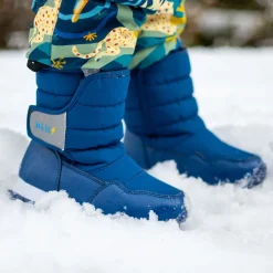 Kids Tall Puffy Winter Boots | Navy