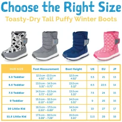 Kids Tall Puffy Winter Boots | Winter Sun