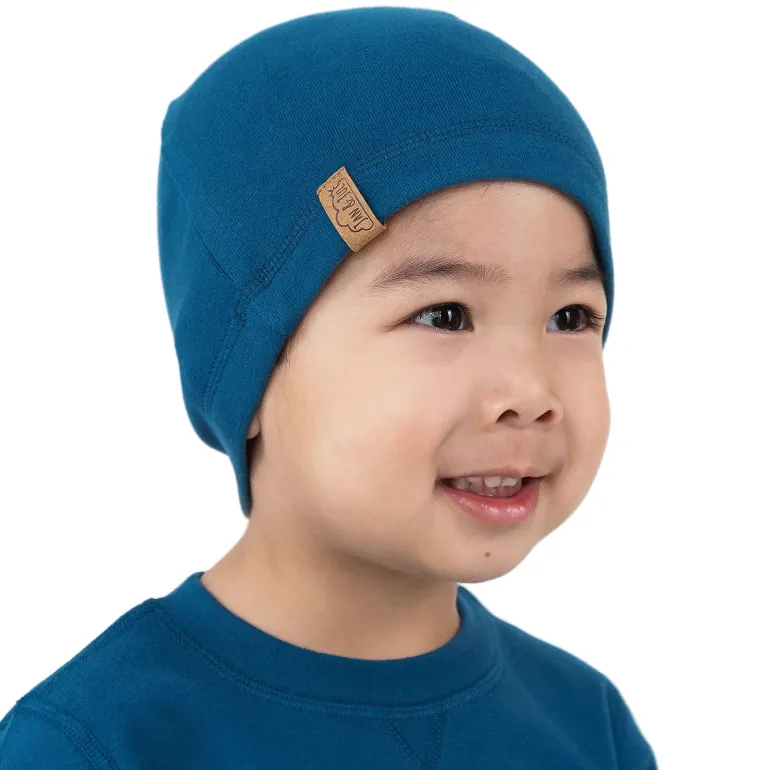Kids Thermal Beanie Caps | Deep Blue