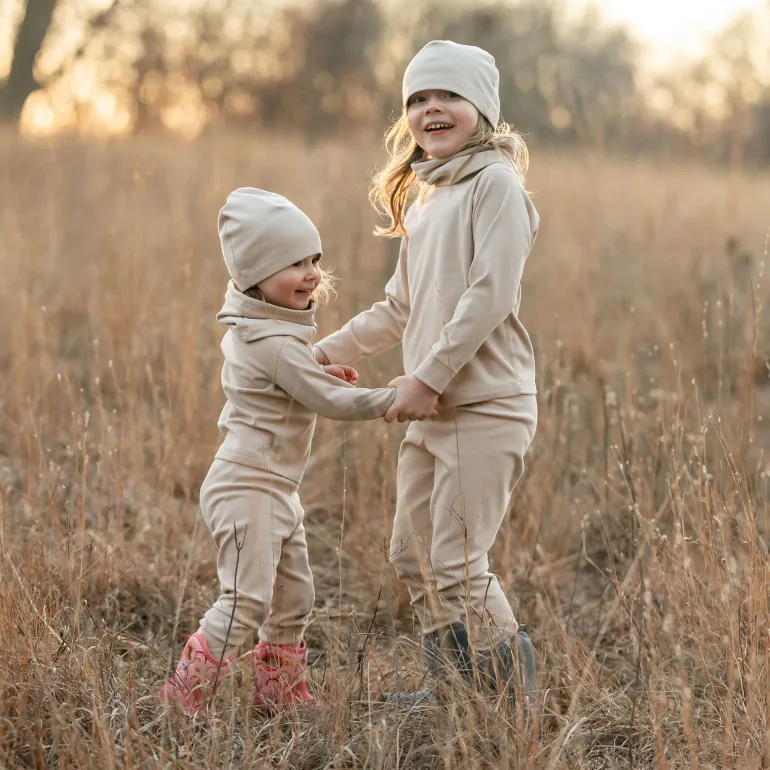 Kids Thermal Beanie Caps | Oatmeal