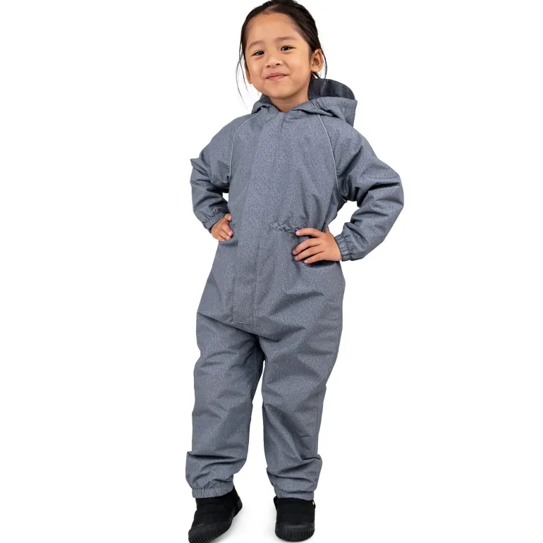 Kids Thin-Lined Rain Suits | Heather Grey
