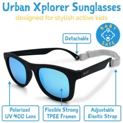 Kids Urban Polarized Sunglasses | Black Aurora