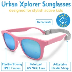 Kids Urban Polarized Sunglasses | Peachy Pink Aurora