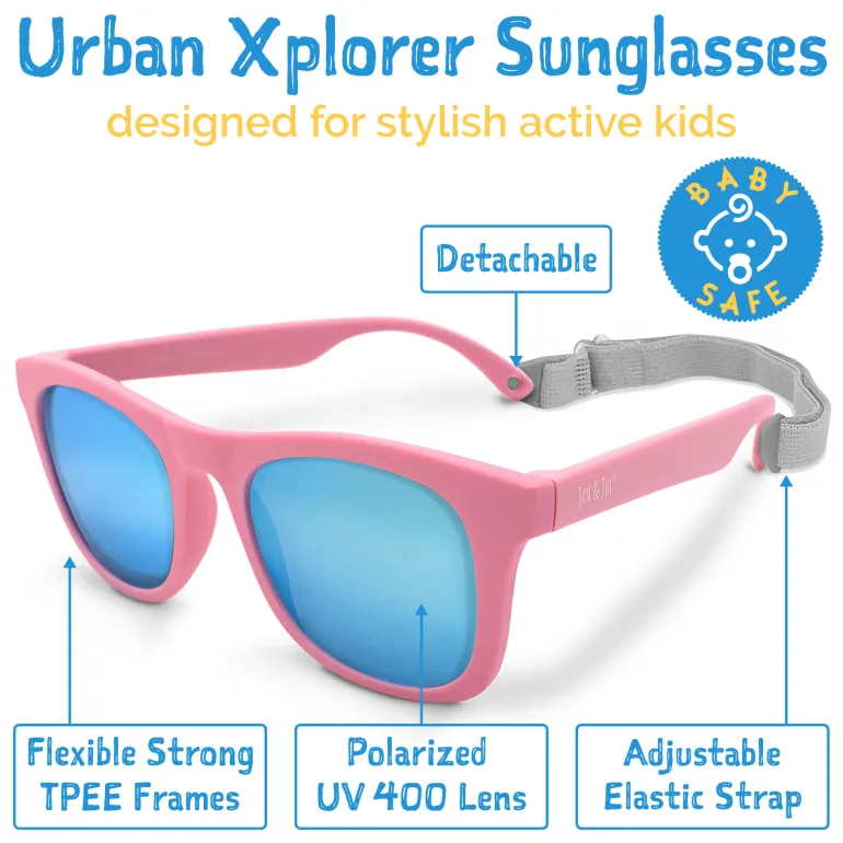 Kids Urban Polarized Sunglasses | Peachy Pink Aurora